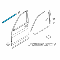 OEM 2020 BMW X4 Window Cavity Seal Front Door Left Diagram - 51-33-7-393-417