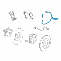 OEM Buick LaCrosse Rear Speed Sensor Diagram - 22868983