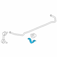 OEM 2012 Buick Regal Stabilizer Bar Bracket Diagram - 13281786