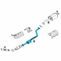 OEM 2016 Kia Forte Center Muffler Assembly Diagram - 28650A7400