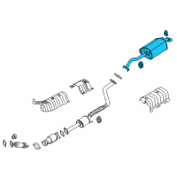 OEM 2016 Kia Forte Rear Muffler Assembly Diagram - 28710A7400