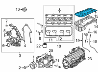 OEM 2021 Jeep Wrangler Valley Pan Gasket Diagram - 53011380D