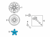 OEM 2022 Kia Sorento Cap Assembly-Wheel Hub Diagram - 52960R5450