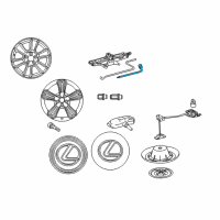 OEM 2011 Lexus RX350 Wrench, Hub Nut Box Diagram - 09150-48010