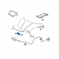 OEM 2009 Honda Fit Lock Assembly, Hood Diagram - 74120-TK6-A01