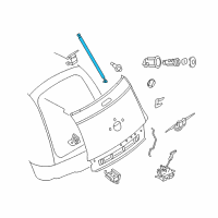 OEM 2006 Chrysler PT Cruiser Liftgate Prop Diagram - 5067236AB