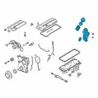 OEM 2004 BMW 330xi Support With Oil Filter Diagram - 11-42-1-713-838