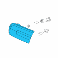 OEM 2009 Lincoln MKZ Back Up Lamp Diagram - 6H6Z-13405-BA