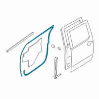 OEM 2021 Nissan Frontier WEATHERSTRIP-Rear RH Diagram - 82831-ZS10C
