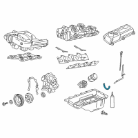 OEM 1995 Ford Taurus Oil Pan Rear Seal Diagram - E3DZ-6723-B