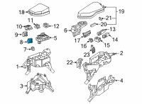 OEM 2022 Lexus ES350 Block Assembly, Relay Diagram - 82660-52100