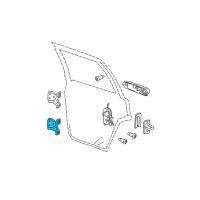 OEM 2007 Jeep Grand Cherokee Rear Door Lower Hinge Diagram - 55369189AF