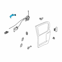 OEM 2008 Nissan Armada Rear Door Inside Handle Assembly, Left Diagram - 80671-ZW00A