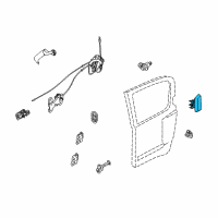 OEM 2010 Nissan Armada Rear Door Outside Handle Assembly Right Diagram - 82606-7S001