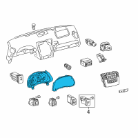 OEM 2011 Lexus IS250 Meter Assy, Combination Diagram - 83800-53C11