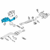 OEM BMW 328xi Exchange. Exhaust Manifold With Catalyst Diagram - 18-40-7-565-099