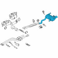 OEM 2012 BMW 328i xDrive Rear Muffler Diagram - 18-30-7-573-343