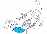 OEM 2022 Nissan Sentra Pad Assembly-Cushion, Front Seat RH Diagram - 87311-6LB0A