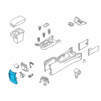 OEM 2014 Kia Sorento Cover-Console, Rear Diagram - 846412P205VA