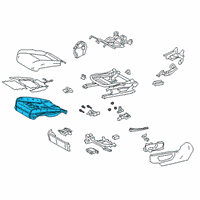 OEM 2019 Lexus UX200 Pad FR Seat Cushion Diagram - 71512-76060