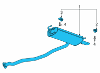 OEM Buick Encore GX Muffler & Pipe Diagram - 60003778