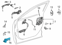 OEM Lexus NX250 CHECK ASSY, FR DOOR Diagram - 68610-78020