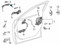 OEM Lexus NX250 CYLINDER & KEY SET Diagram - 69052-78030