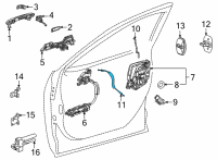 OEM 2022 Lexus NX350 CABLE ASSY, FR DOOR Diagram - 69710-78020