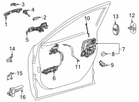 OEM 2022 Lexus NX350 ROD, FR DOOR LOCK OP Diagram - 69311-78020