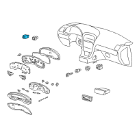 OEM 2002 Lincoln LS Mirror Switch Diagram - XW4Z-17B676-AAB