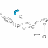 OEM Lexus LS600h Bracket, Rear Stabilizer Bar, NO.1 Diagram - 48832-50010