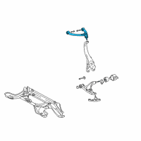 OEM 2001 Lexus LS430 Front Suspension Upper Arm Assembly Left Diagram - 48630-59045