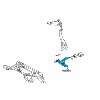 OEM 2001 Lexus LS430 Front Suspension Lower Arm Assembly Right Diagram - 48620-50050