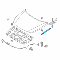 OEM 2017 Hyundai Sonata Lifter-Hood, LH Diagram - 81161-C1001