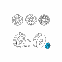 OEM 1999 Nissan Pathfinder Disc Wheel Cap Diagram - 40315-89P15