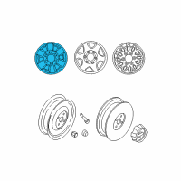 OEM 1998 Nissan Pathfinder Aluminum Wheel Diagram - 40300-0W726