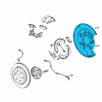 OEM Cadillac SRX Backing Plate Diagram - 20921104