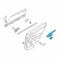 OEM 2019 Kia Optima Rear Power Window Sub Left Switch Assembly Diagram - 93580D4AA0BYF