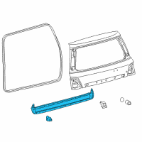 OEM 2010 Toyota Land Cruiser Gate Weatherstrip Diagram - 68281-60030