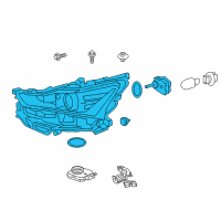 OEM 2019 Lexus IS300 Headlamp Unit With Gas, Right Diagram - 81145-53810