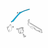 OEM 1996 Honda Civic Garnish Assy., L. FR. Pillar *NH220L* (CLEAR GRAY) Diagram - 84151-S03-000ZA