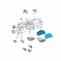 OEM Toyota Solara Cluster Assembly Diagram - 83800-06P70