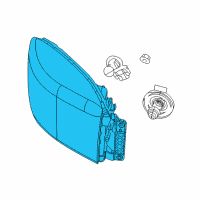 OEM 2011 Ram 2500 Headlamp-Headlamp Park And Turn Diagram - 55277410AG