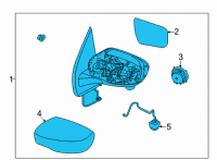 OEM 2022 Nissan Frontier MIRROR ASSY-OUTSIDE, RH Diagram - 96301-9BU4A