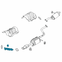 OEM 2018 Kia Soul Front Muffler Assembly Diagram - 28610B2600