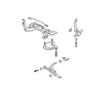 OEM 2000 Acura Integra Bolt, Shock Absorber Fork Diagram - 90175-SH3-005