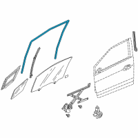 OEM 2013 Honda Insight Channel, Right Front Door Run Diagram - 72235-TM8-003