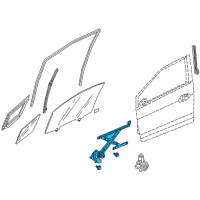 OEM Honda Insight Regulator Assembly, Right Front Door Diagram - 72211-TM8-003