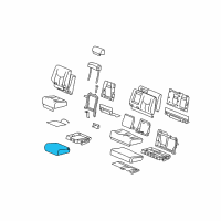 OEM 2009 Hummer H2 Pad, Rear Seat Cushion Diagram - 19127648