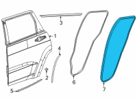 OEM Jeep Grand Cherokee L Rear Door Body Mounted Diagram - 68479381AA